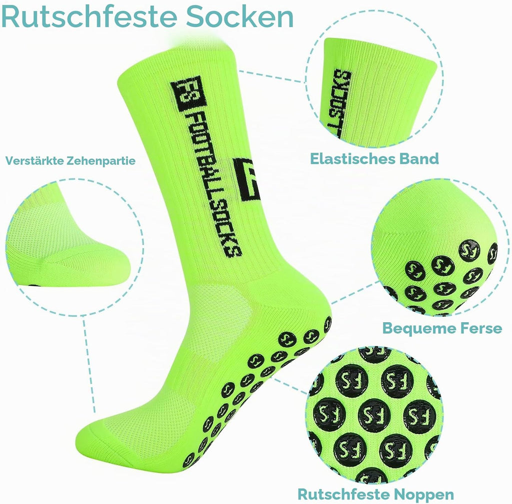 FANTESI 3 Paare Fußballsocken für Herren Damen,Sportsocken Fußball