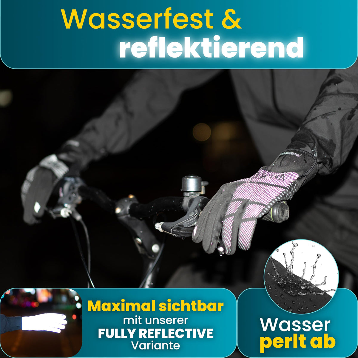 Valkental wasserdichte Fahrradhandschuhe GloRider, Unisex