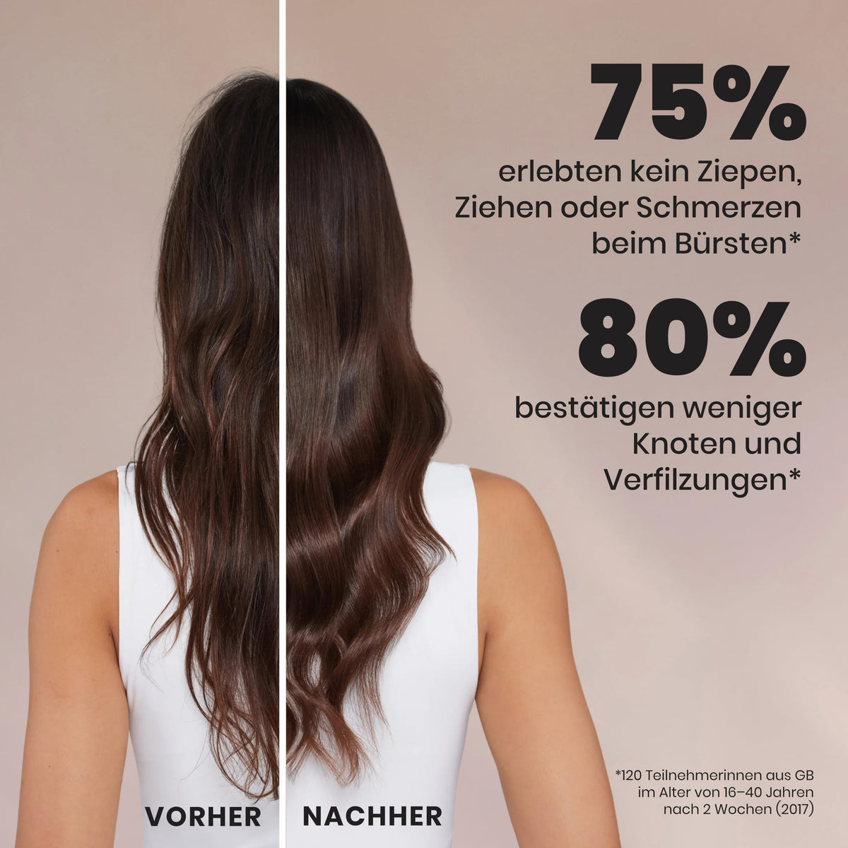 Tangle Teezer Ultimate Detangler Haarbürste – Nasses & Trockenes Haar – Entwirrungsbürste für Alle Haartypen – Zweistufige Borsten Reduzieren Haarbruch & Knoten – Champagner Gold mit Chrom-Finish