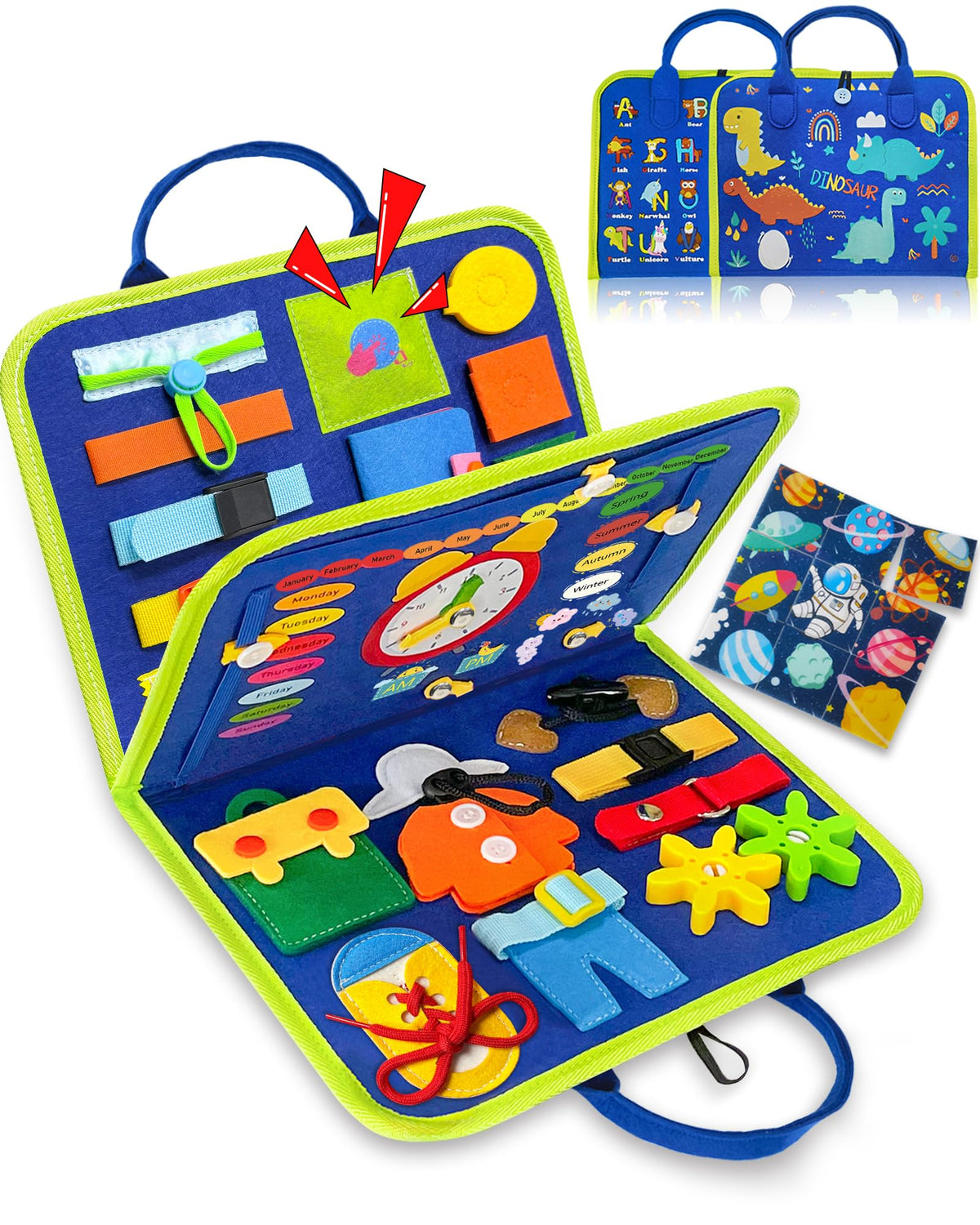 Exorany Busy Board Montessori Toys for Toddler Boy Girl Gifts Busy Book