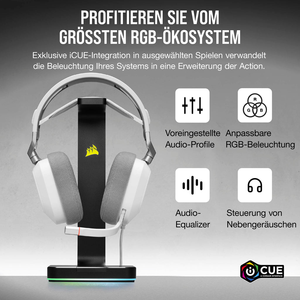 Corsair HS80 MAX Wireless Multiplattform-Gaming-Headset – Stahlgrau