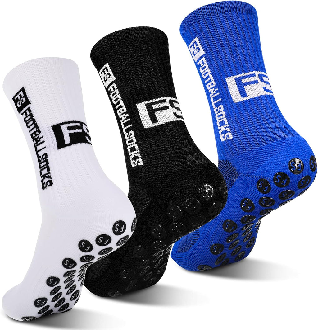 FANTESI 3 Paare Fußballsocken für Herren Damen,Sportsocken Fußball