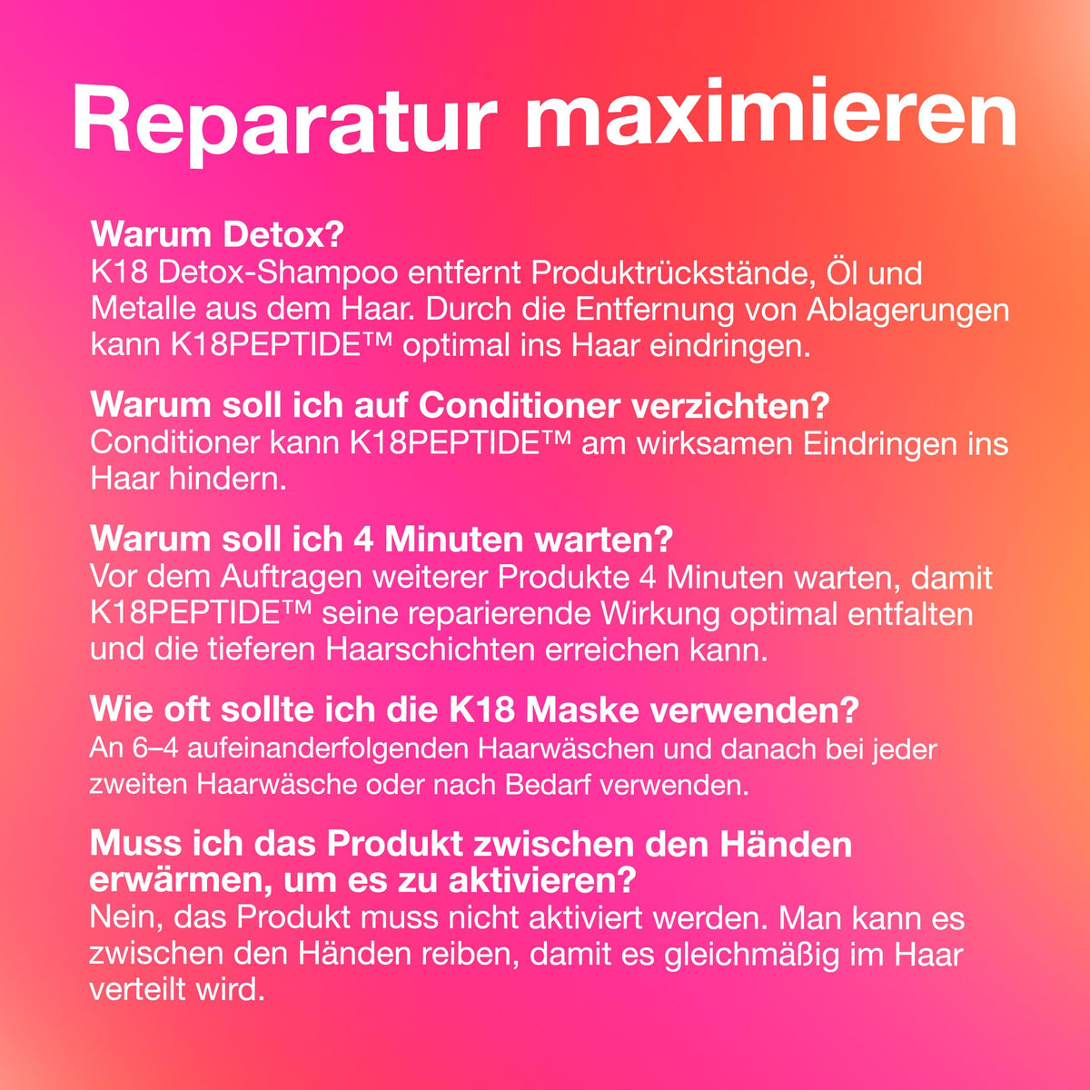 K18 Leave-In Repair Haarmaske