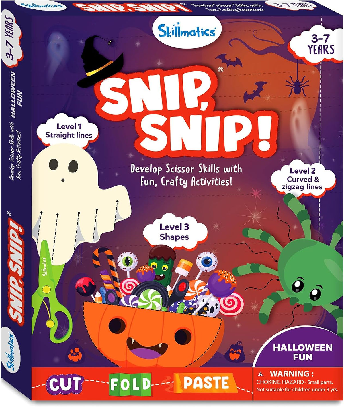 Skillmatics Snip Snip Halloween Craft, Scissor Skills, Felt Kits for Kids