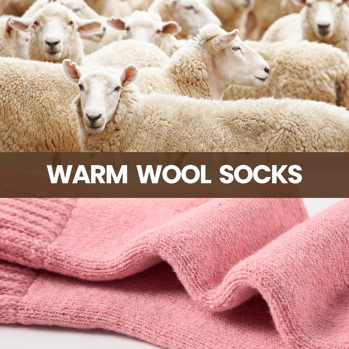 Niorasen Women's Thermal Socks, 3 Pairs Full Cushioned, Cosy Gift Winter