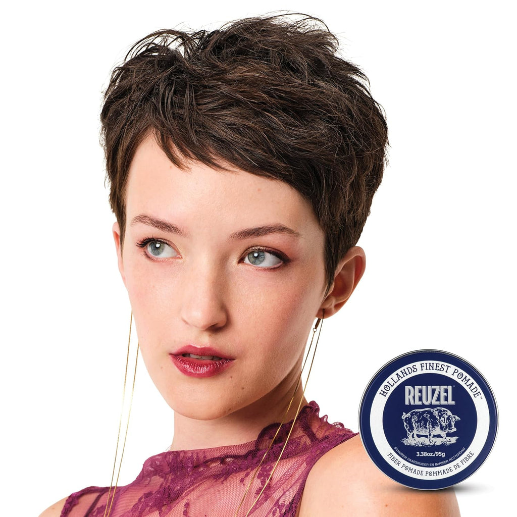 Reuzel Faserpomade, geringer Glanz, fester Halt, texturiertes, volleres Aussehen, im Laufe des Tages leicht neu frisierbar, 3,38 oz/95 g