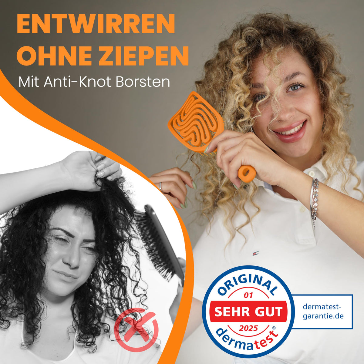 Walcora Haarbürste ohne Ziepen – NEUHEIT 2026 – Entwirrbürste & Detangler Bürste für Damen