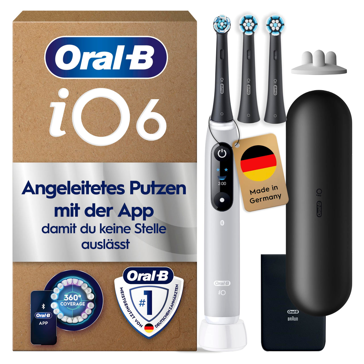Oral-B iO Series 6 Elektrische Zahnbürste, Weiß