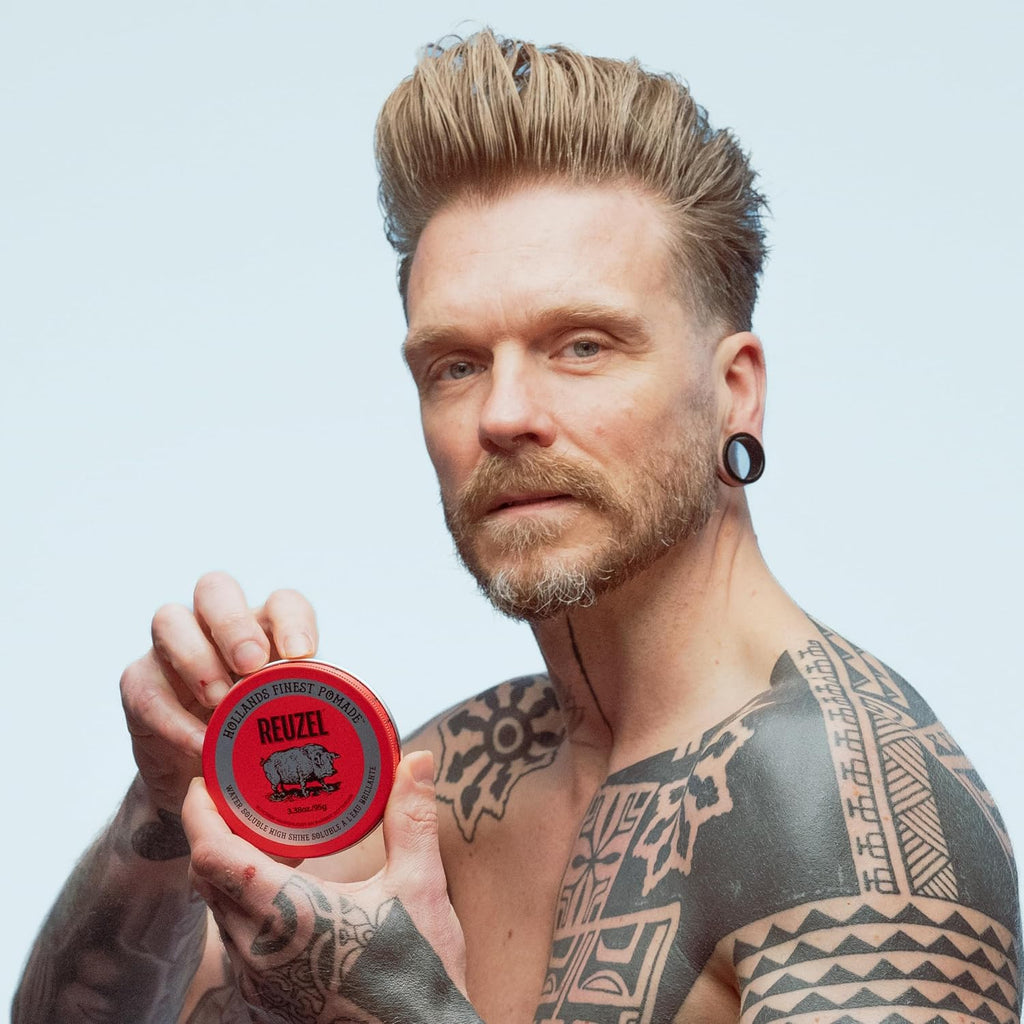 Reuzel Faserpomade, geringer Glanz, fester Halt, texturiertes, volleres Aussehen, im Laufe des Tages leicht neu frisierbar, 3,38 oz/95 g