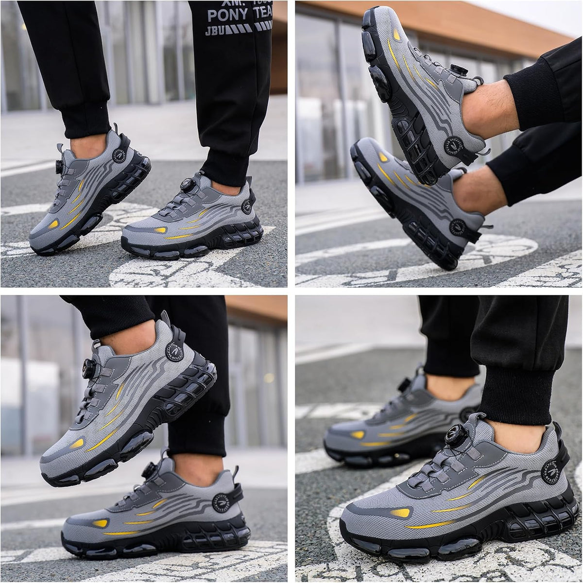 Chaussures de Sécurité Hommes Femmes Basket Respirante Antidérapante Légère Travail avec Embout en Acier 36-46 EU