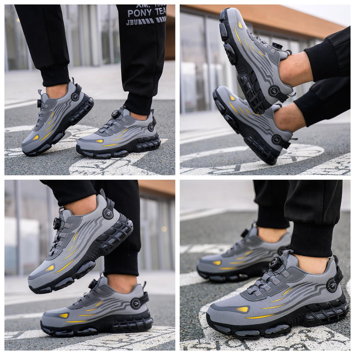 Chaussures de Sécurité Hommes Femmes Basket Respirante Antidérapante Légère Travail avec Embout en Acier 36-46 EU