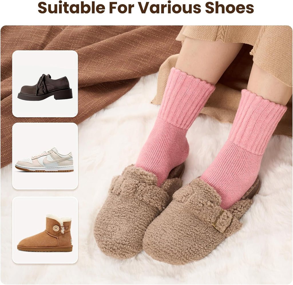 Niorasen Women's Thermal Socks, 3 Pairs Full Cushioned, Cosy Gift Winter
