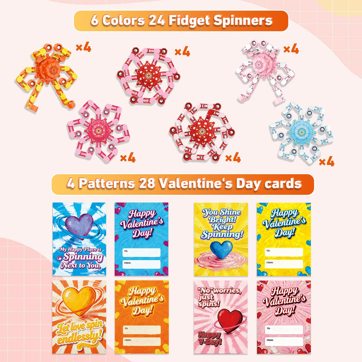 Transformable Fidget Spinners,30PCS Funny Sensory Fidget Toys for Kids