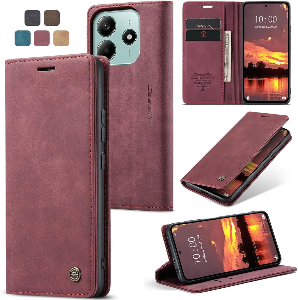 Handyhülle für Honor Magic 6 Pro hülle Premium PU klapphülle RFID Lederhülle Faltbare Schutzhülle Kartenfach Standfunktion Handytasche hülle Honor Magic 6 Pro 5G - Schwarz