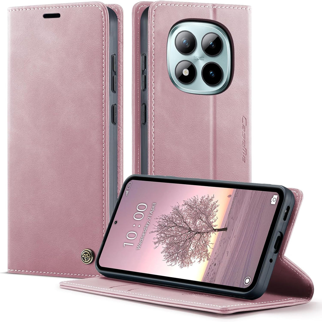Handyhülle für Honor Magic 6 Pro hülle Premium PU klapphülle RFID Lederhülle Faltbare Schutzhülle Kartenfach Standfunktion Handytasche hülle Honor Magic 6 Pro 5G - Schwarz