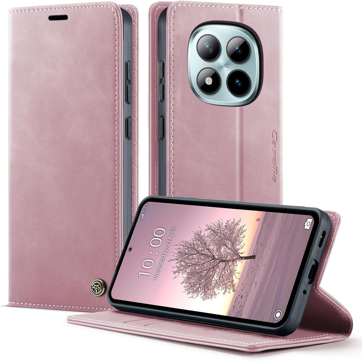 Handyhülle für Honor Magic 6 Pro hülle Premium PU klapphülle RFID Lederhülle Faltbare Schutzhülle Kartenfach Standfunktion Handytasche hülle Honor Magic 6 Pro 5G - Schwarz