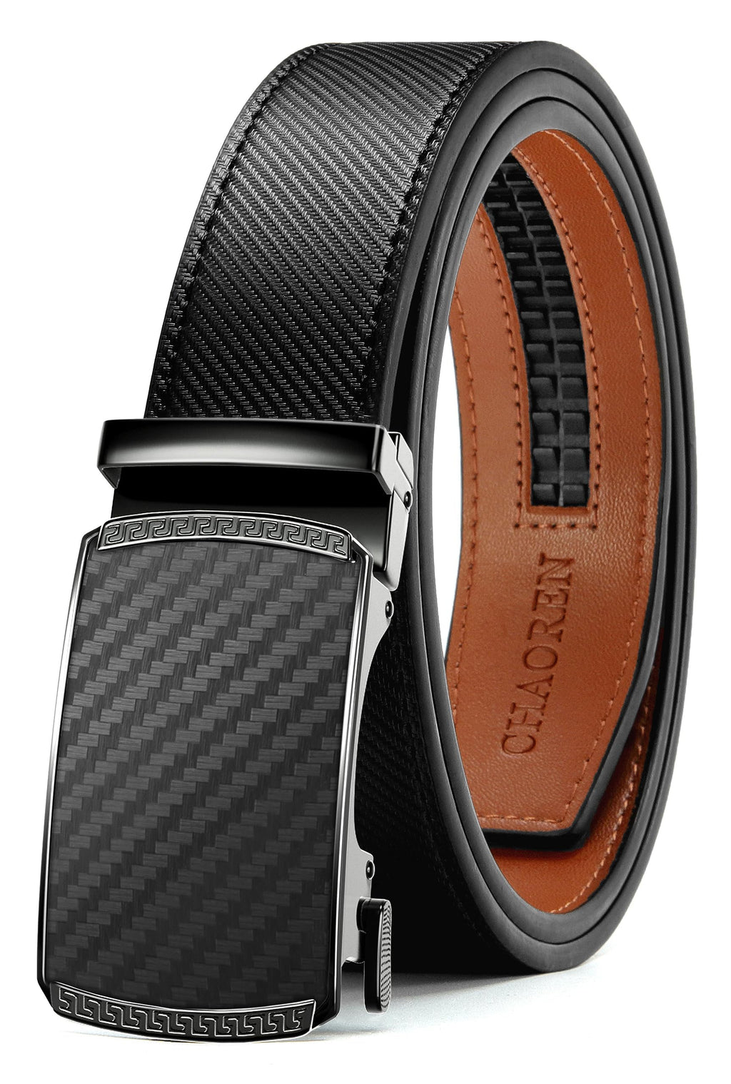 CHAOREN Gürtel Herren, Automatik Ledergürtel Herren 35mm ohne Löcher