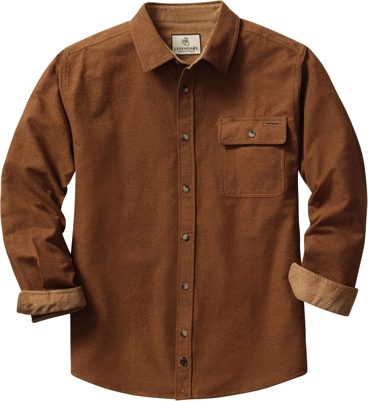 Legendary Whitetails Herren-Langarm-Flanellhemd mit Knopfleiste aus 100 % Baumwolle