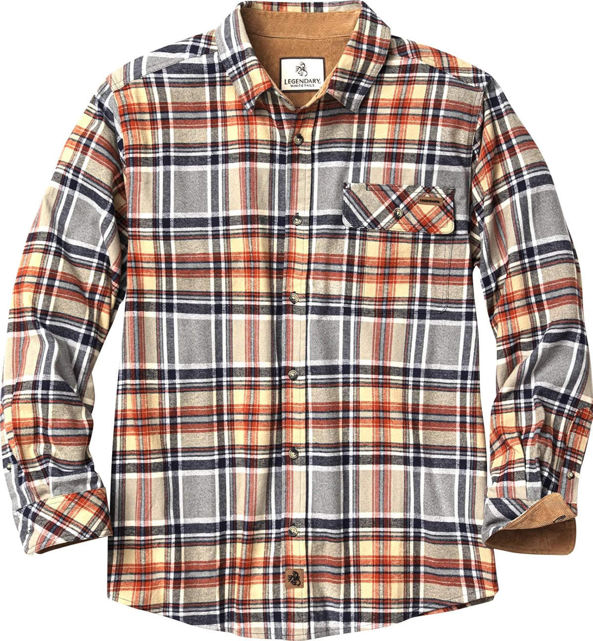 Legendary Whitetails Herren-Langarm-Flanellhemd mit Knopfleiste aus 100 % Baumwolle