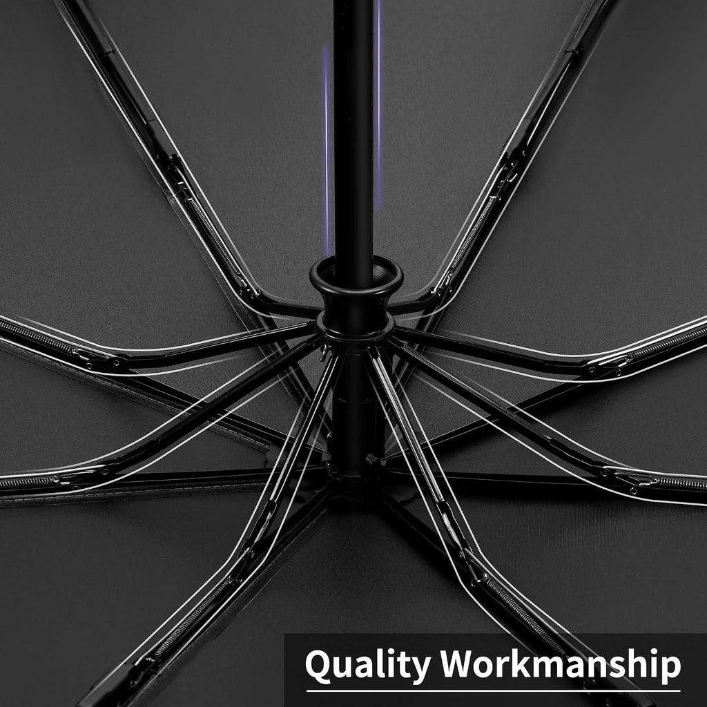 Seniny Windproof Travel Umbrella, Automatic Umbrellas for Rain, Portable & Compact Umbrellas for Backpack, Strong UV for Protection, Folding Small Sun Umbrella for Car, Walking