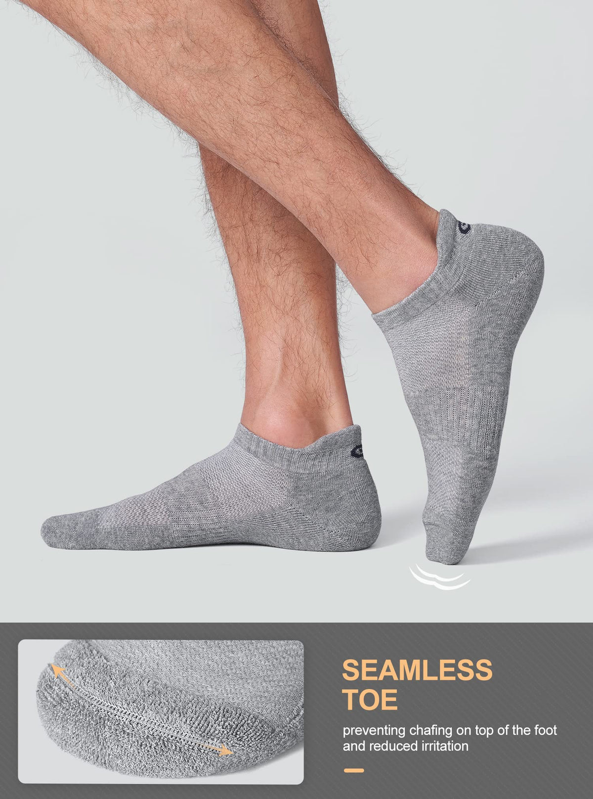 CS CELERSPORT 6 Paar kurze Sportsocken für Damen und Herren, Sneaker-Socken für Laufen und Sport mit Fersenlasche
