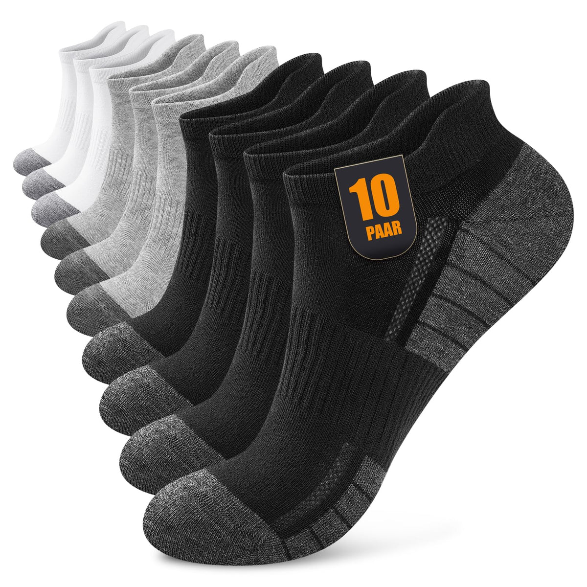 Sneaker Socken Herren Damen 10/20 Paar – Atmungsaktive Sportsocken