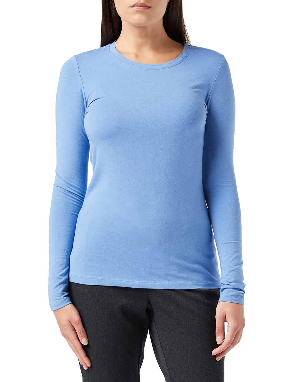 Amazon Essentials Damen Regular-Fit Langarm-T-Shirt Rundhalsausschnitt (In Übergröße Erhältlich)