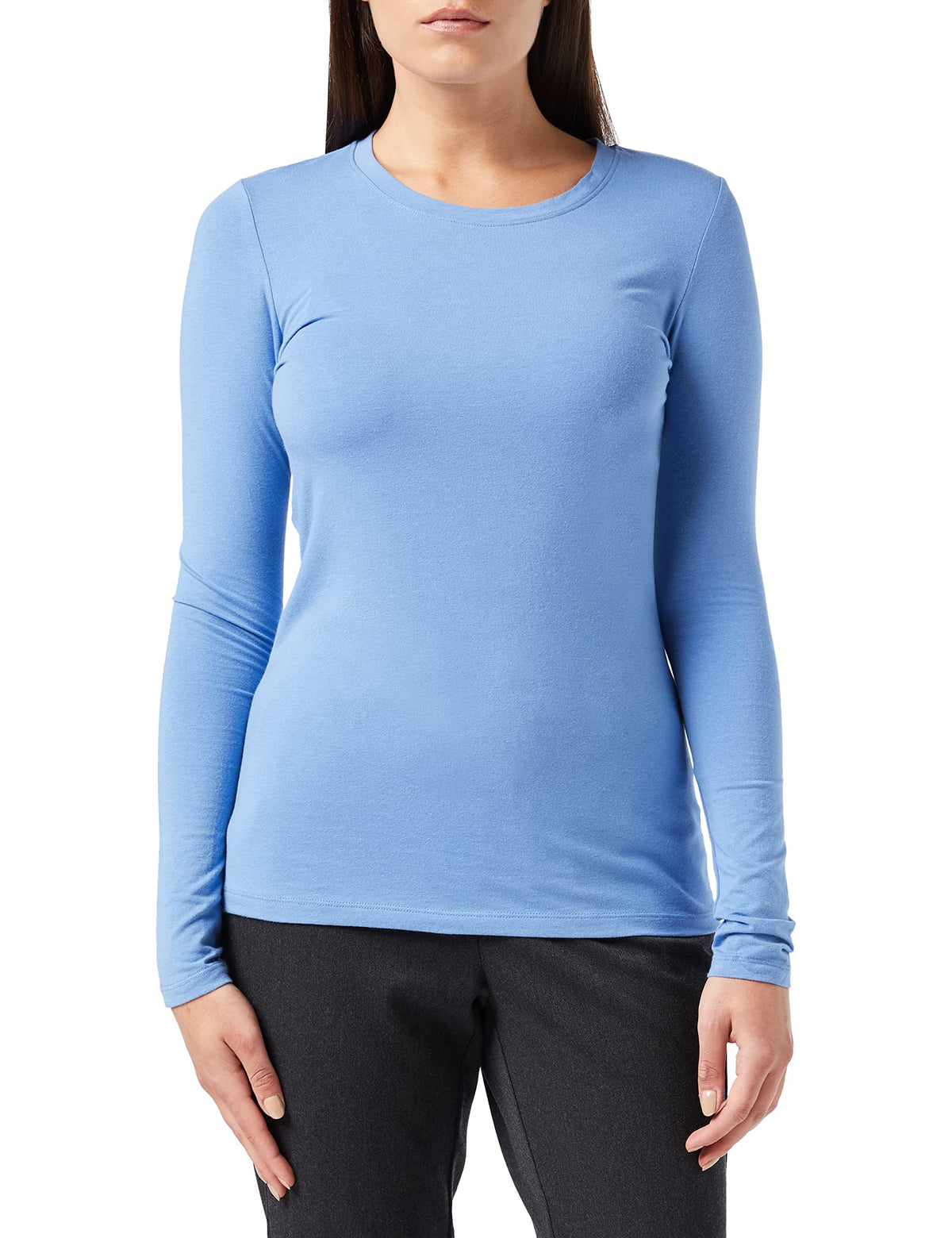 Amazon Essentials Damen Regular-Fit Langarm-T-Shirt Rundhalsausschnitt (In Übergröße Erhältlich)