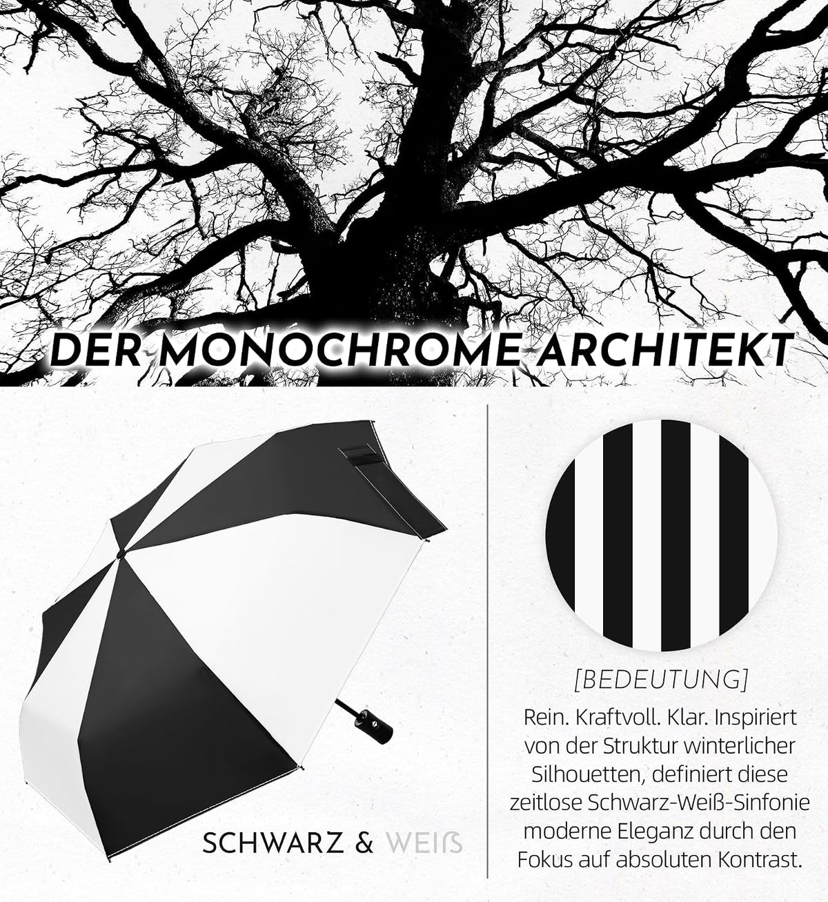 LILAC Regenschirm Klein Stabil Windfest