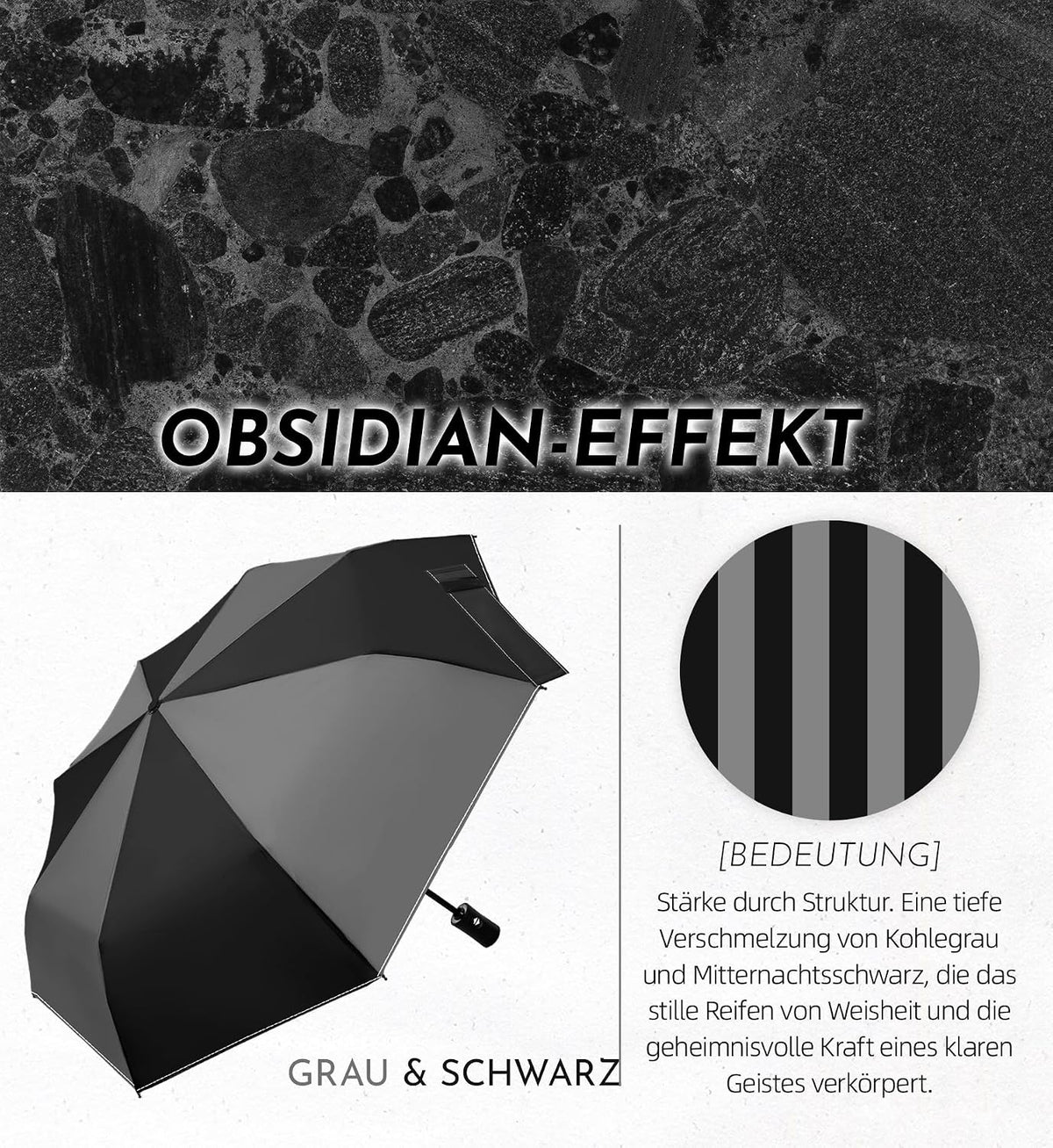 LILAC Regenschirm Klein Stabil Windfest