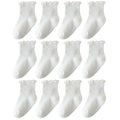 ANYANIME Kleinkind-Socken mit Rüschen für Mädchen, rutschfeste Babysocken mit Noppen, süße Rüschen-Socken