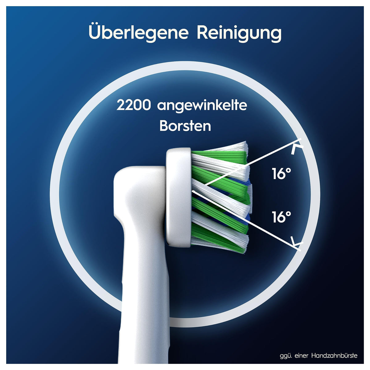 Oral-B Aufsteckbürsten PRO CrossAction, Weiß, 10 Stück