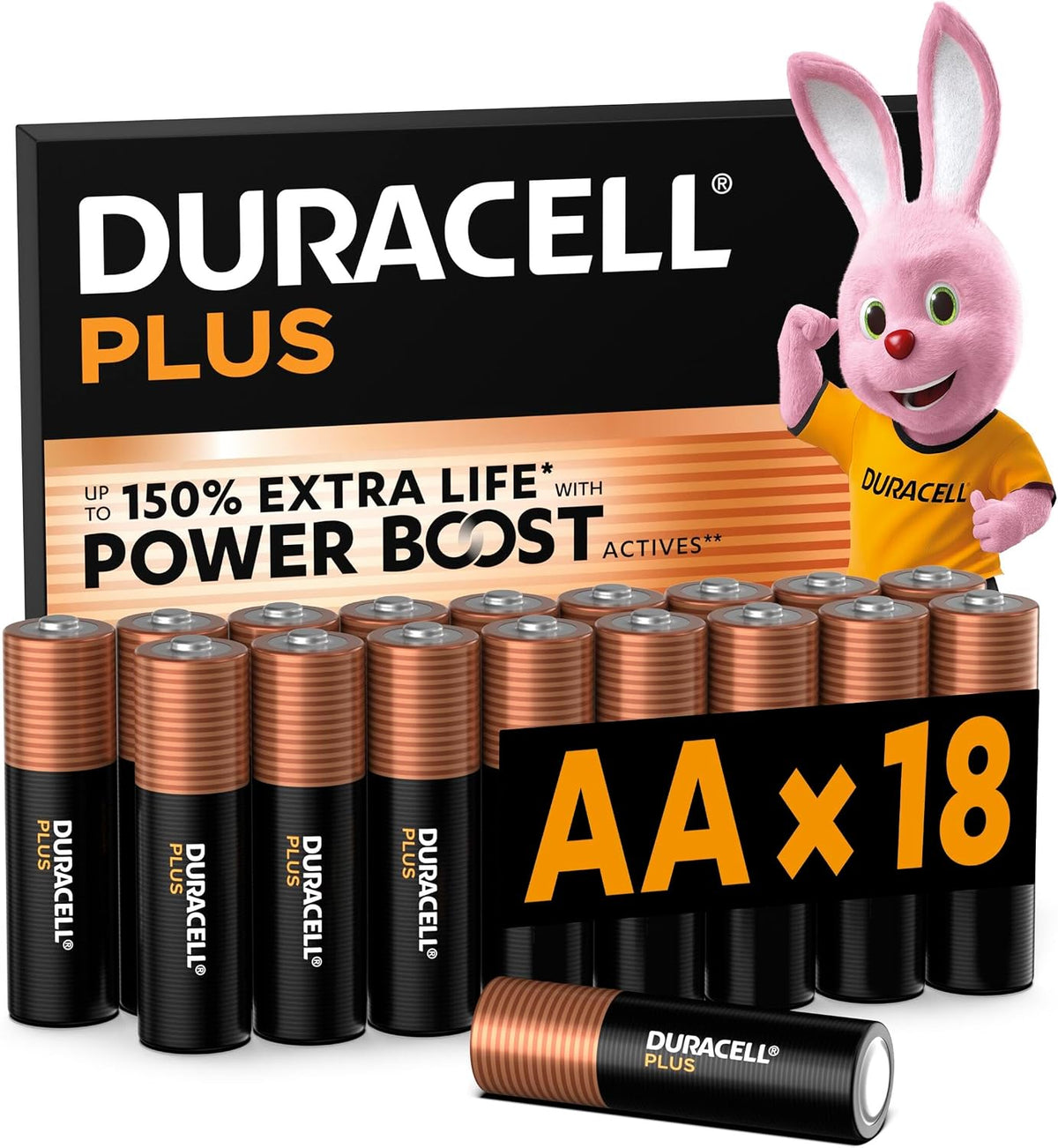DURACELL Plus AA Alkaline-Batterien (20 Stück) 1.5V, LR06
