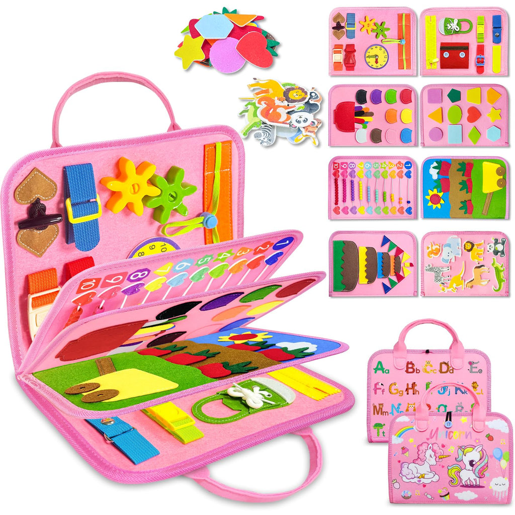 Exorany Busy Board Montessori Toys for Toddler Boy Girl Gifts Busy Book