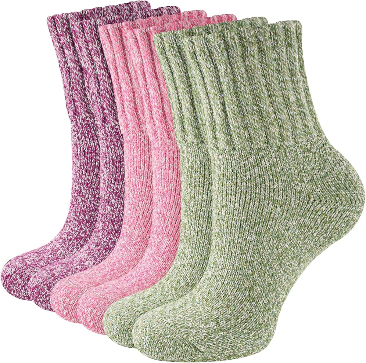 Niorasen Damen Thermo-Socken, 3 Paar vollgepolstert, gemütliches Wintergeschenk