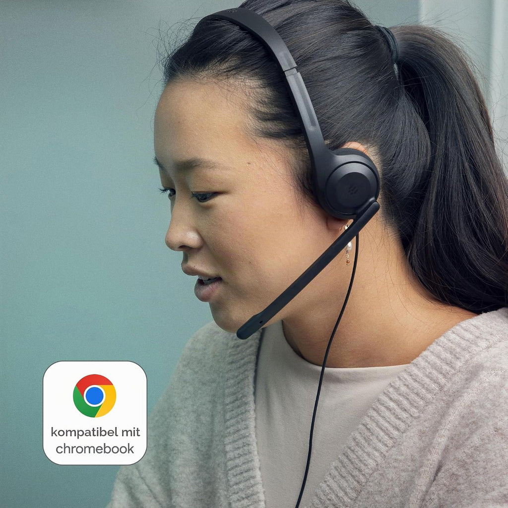 EPOS C1 Vielseitiges Business- Headset mit Mikrofon, Universellem 3,5-mm-Klinkenstecker, Breite Gerätekompatibilität - kopfhörer mit Kabel, mikrofon PC, Rauschunterdrückendes Mikrofon, on Ear