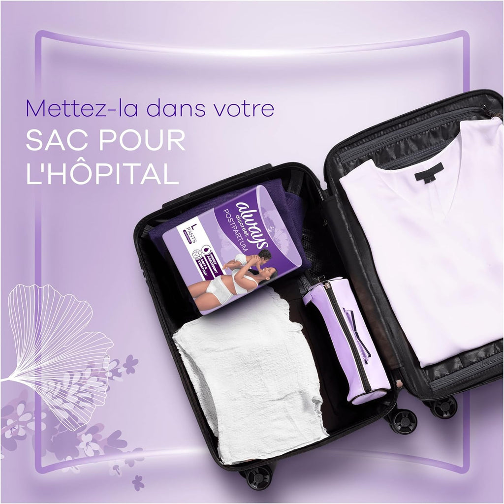Always Discreet Postpartum Culottes Jetables Taille L x8