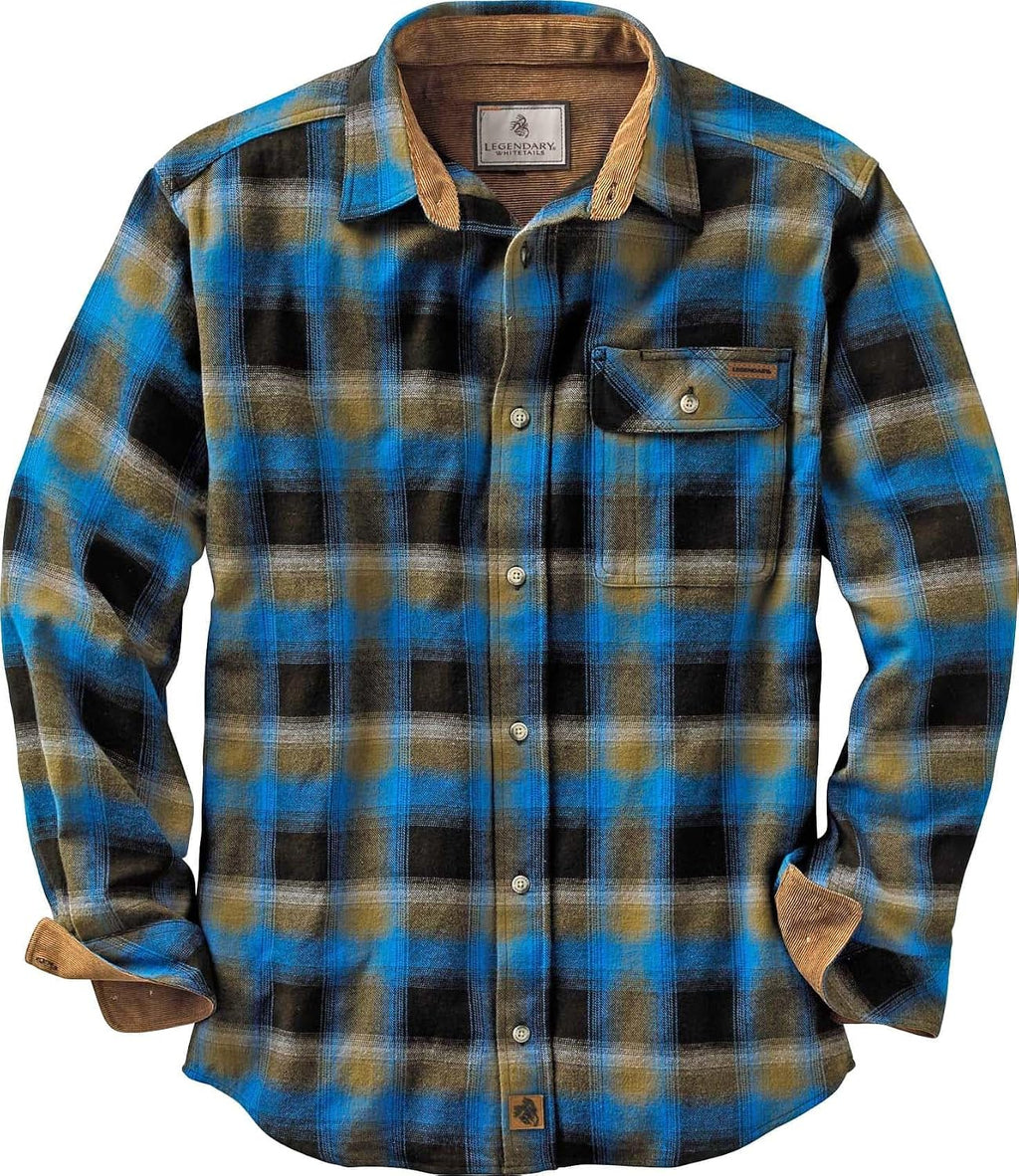 Legendary Whitetails Herren-Langarm-Flanellhemd mit Knopfleiste aus 100 % Baumwolle