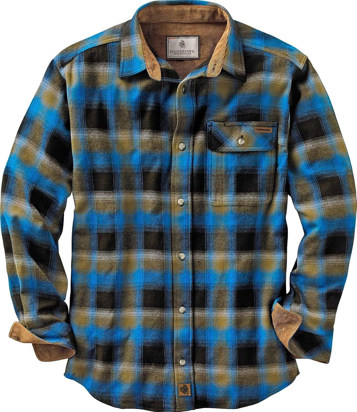 Legendary Whitetails Herren-Langarm-Flanellhemd mit Knopfleiste aus 100 % Baumwolle