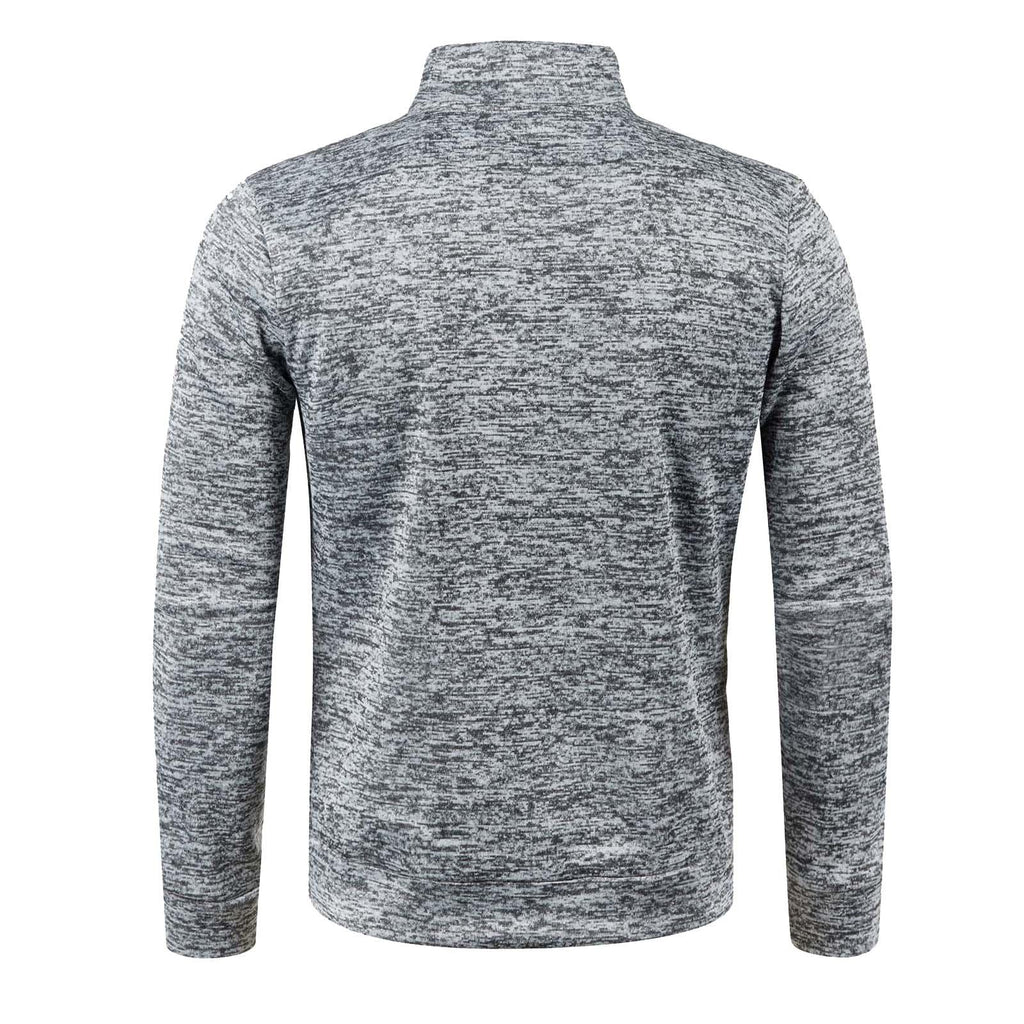 Generisch Sweatjacke Herren Ohne Kapuze Cardigan Mit Reißverschluss Langarm Janker Stehkragen Pullover Casual Warme Herbst/Winterjacke Klassischer Strickweste Trachtenjacke Freizeitjacke