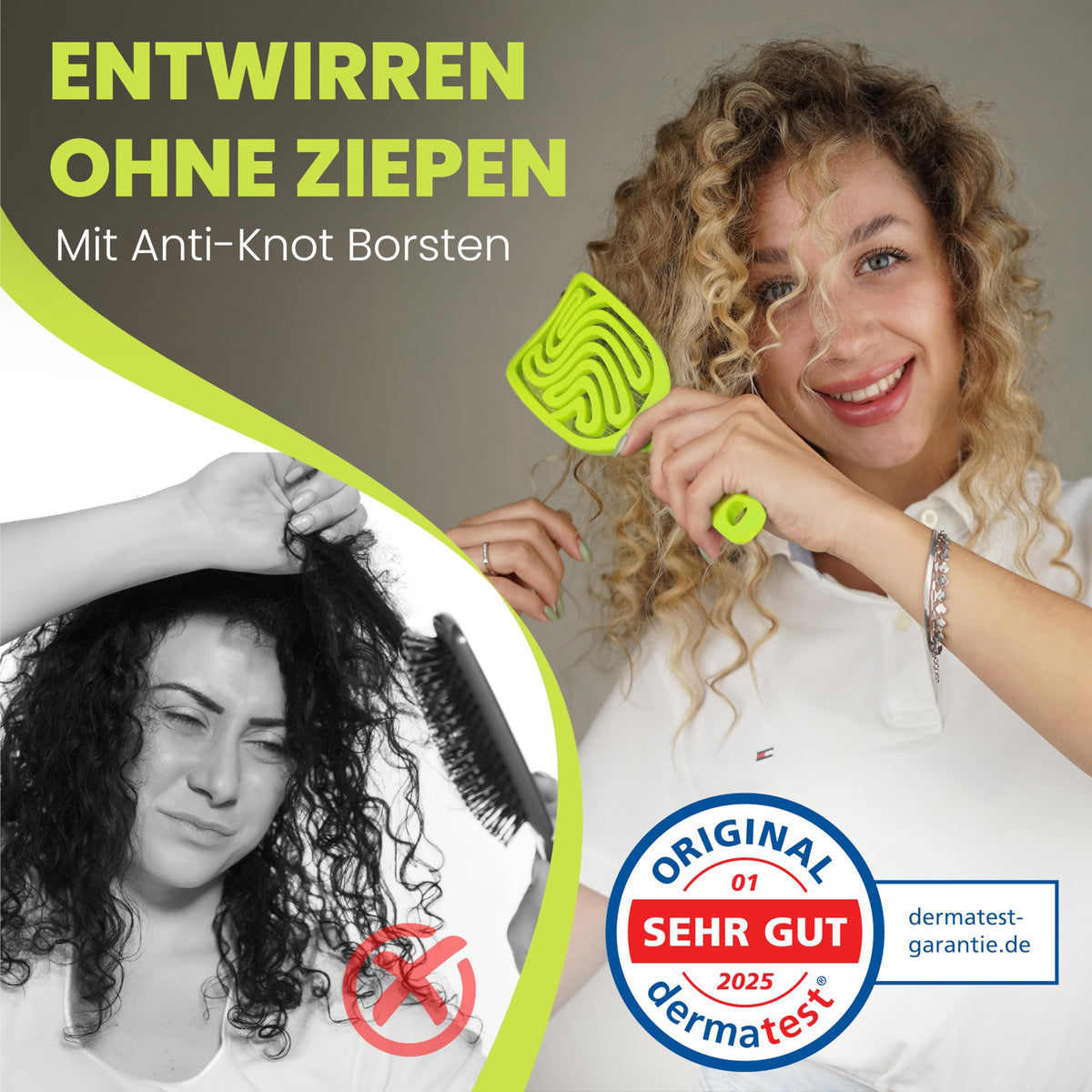 Walcora Haarbürste ohne Ziepen – NEUHEIT 2026 – Entwirrbürste & Detangler Bürste für Damen