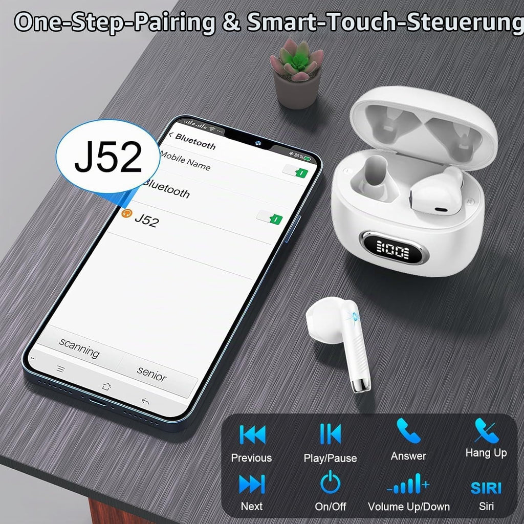 Drsaec Bluetooth Kopfhörer, In Ear Kopfhörer Kabellos Bluetooth 5.4
