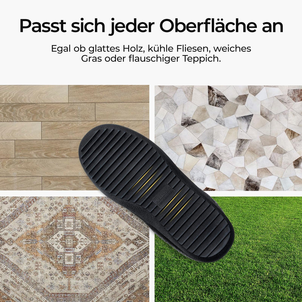 MERRIMAC Herren Hausschuhe Memory-Schaum Rutschfest Bequem