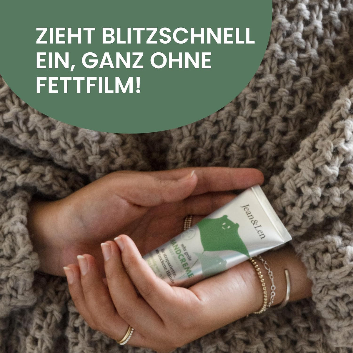 Jean & Len Sehr geile Handcreme Rosemary & Ginger, vegan, 6 x 75 ml