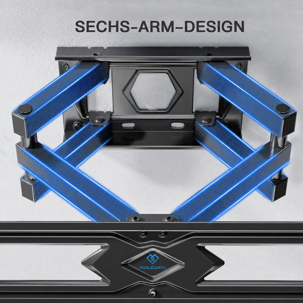 PERLESMITH TV-Wandhalterung, TV-Wandhalterung für 26-70 Zoll Fernseher, 45 kg