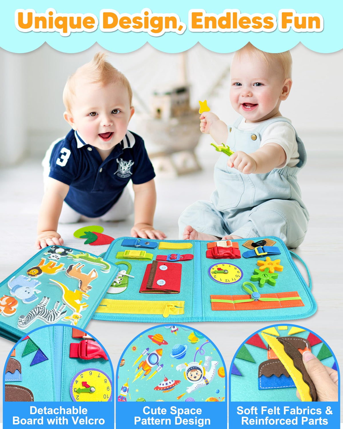 Exorany Busy Board Montessori Toys for Toddler Boy Girl Gifts Busy Book