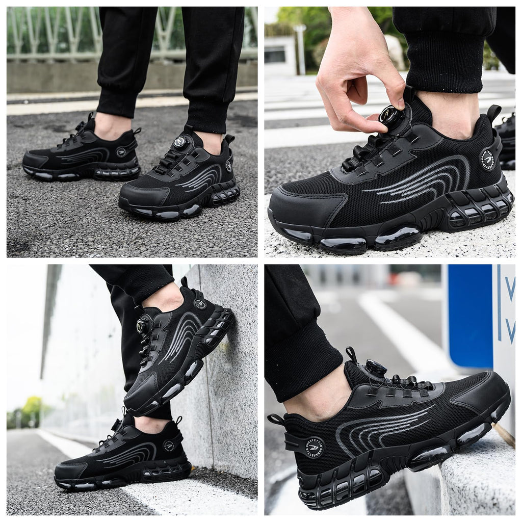 Chaussures de Sécurité Hommes Femmes Basket Respirante Antidérapante Légère Travail avec Embout en Acier 36-46 EU