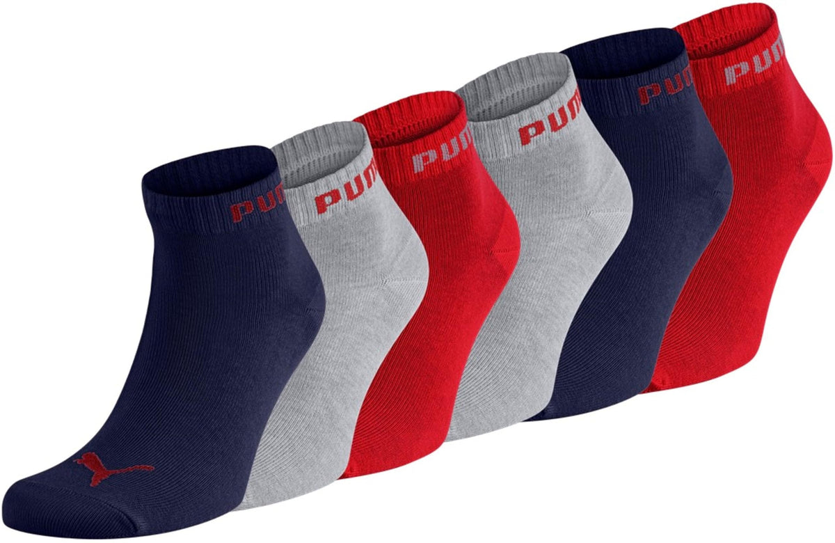 PUMA Unisex Sportsocken Quarter 6er Pack – Statement Edition, kurze Socken für Sport & Alltag, Damen & Herren