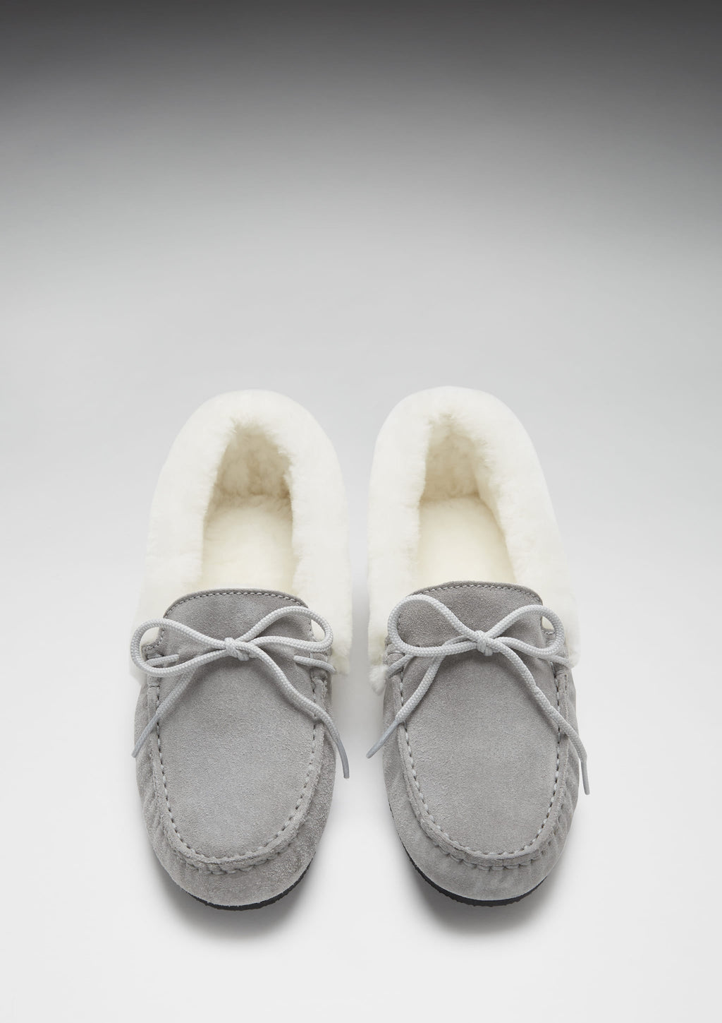 Women's Slippers, Sheepskin, Dove Grey Suede