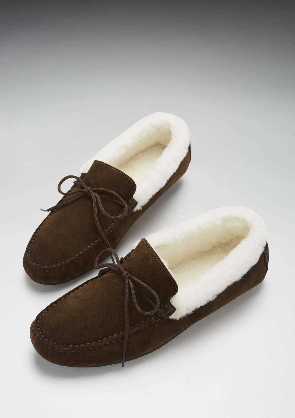 Slippers, Sheepskin, Brown Suede